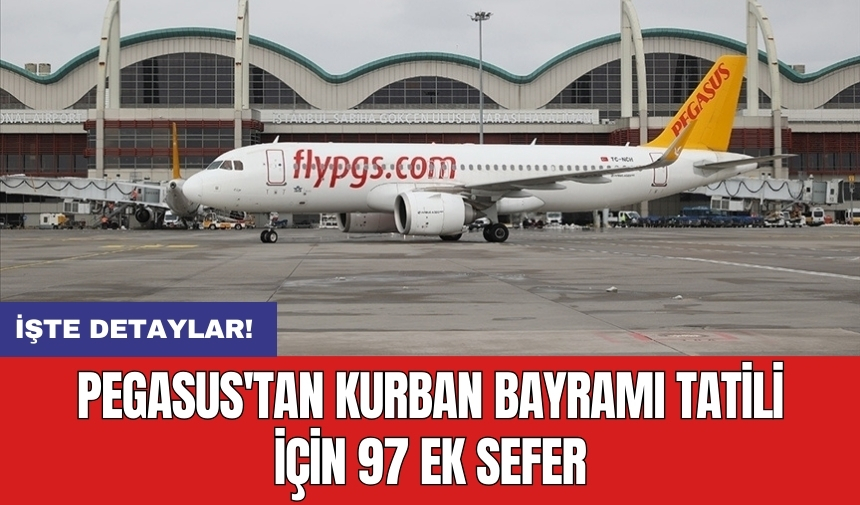 Pegasus'tan Kurban Bayramı tatili için 97 ek sefer