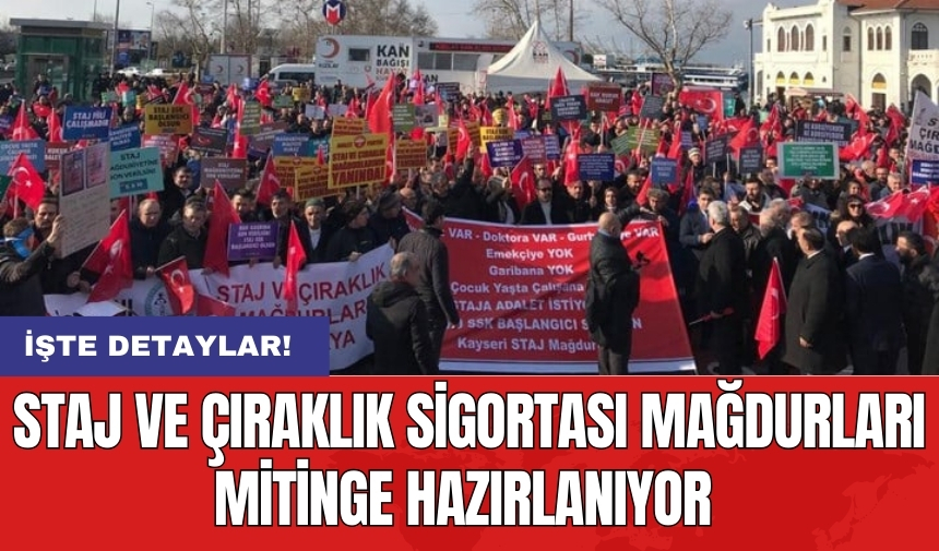 Staj ve çıraklık sigortası mağdurları mitinge hazırlanıyor