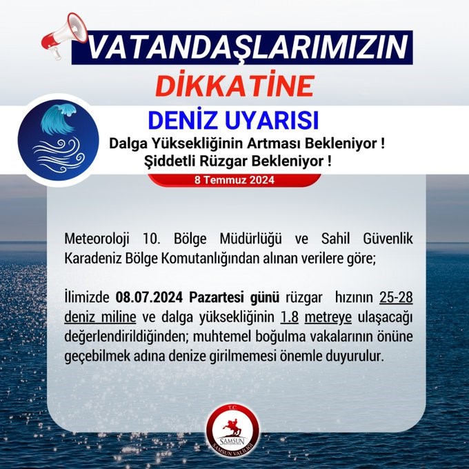 Karadeniz'de fırtına tehlikesi: Valilik denize girmeyin uyarısı yaptı