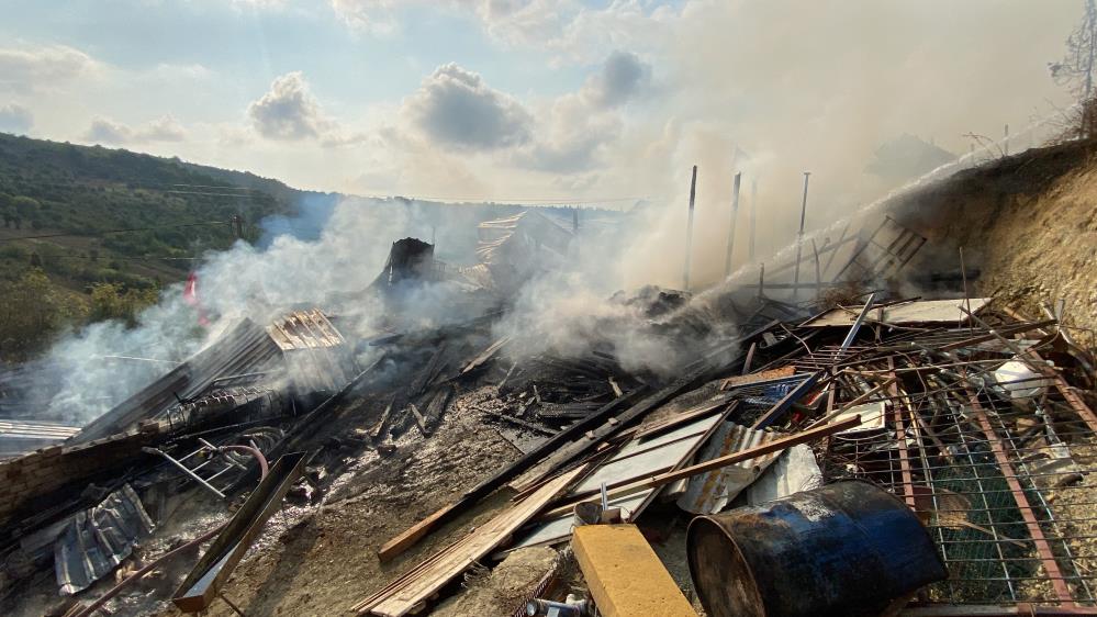 İzmit'te ahır yangını: 14 hayvan telef oldu bir kişi yaralandı