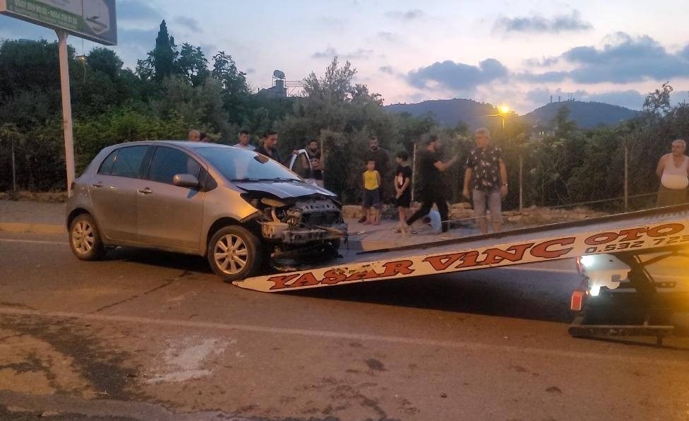 Gazipaşa’da otomobil takla attı