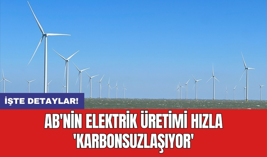 AB'nin elektrik üretimi hızla 'karbonsuzlaşıyor'