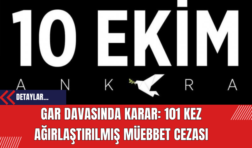 Gar Davasında Karar: 101 kez Ağırlaştırılmış Müebbet Cezası