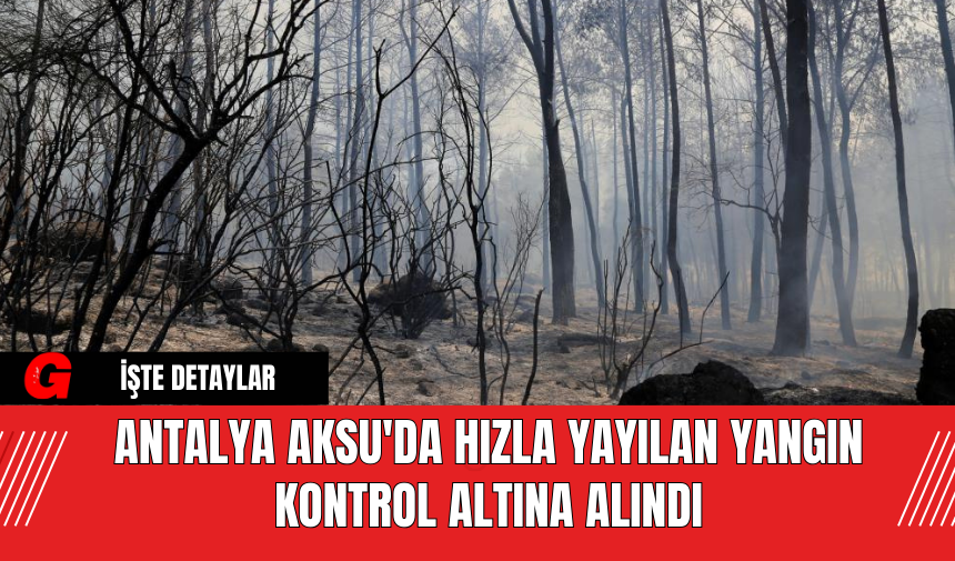 Antalya Aksu'da Hızla Yayılan Yangın Kontrol Altına Alındı