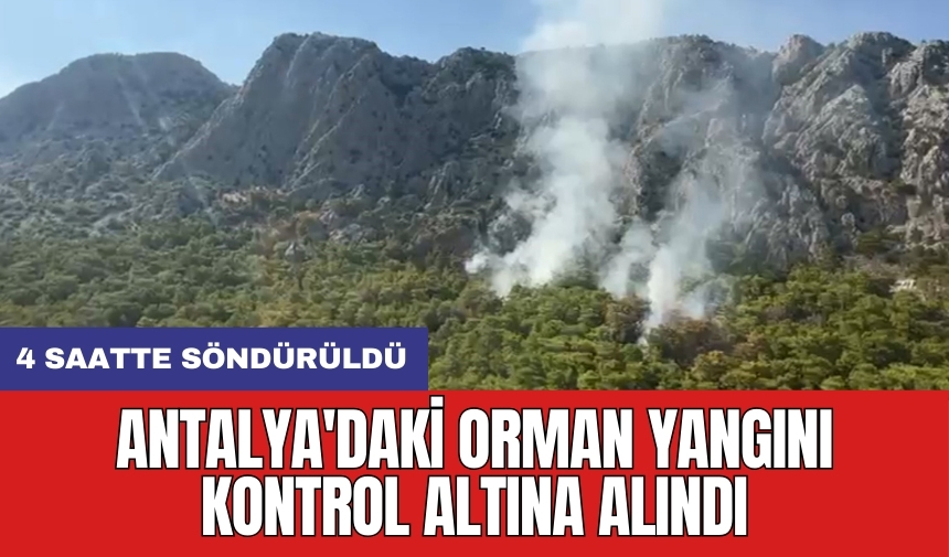 Antalya'daki orman yangını kontrol altına alındı