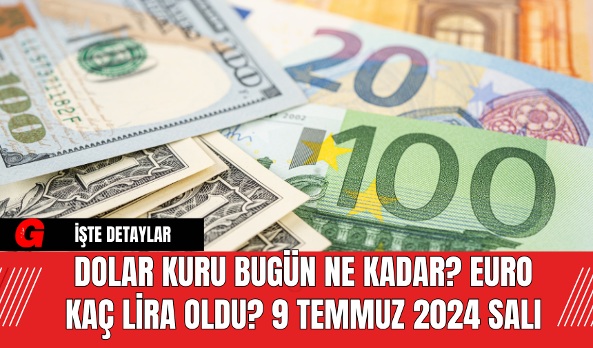 Dolar kuru bugün ne kadar? Euro kaç lira oldu? 9 Temmuz 2024 Salı