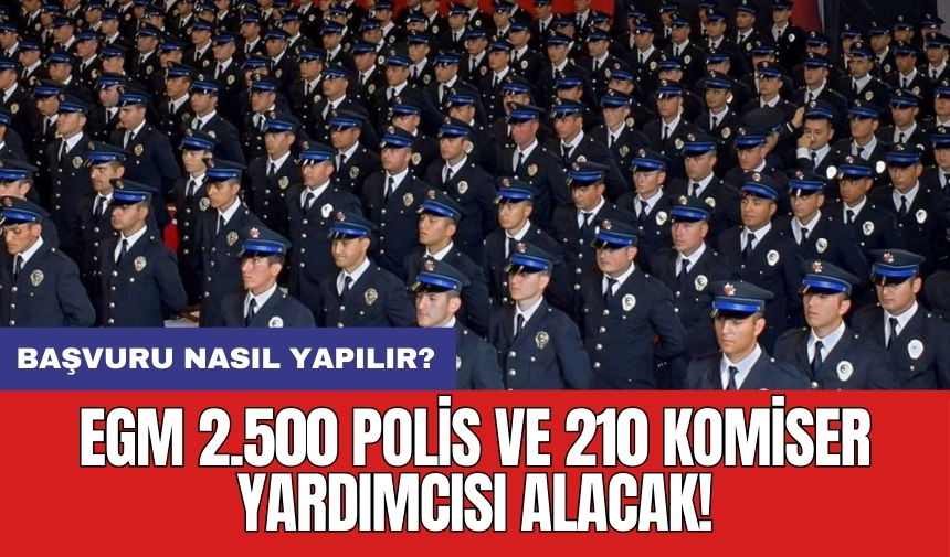 EGM 2.500 polis ve 210 komiser yardımcısı alacak! Başvuru nasıl yapılır?