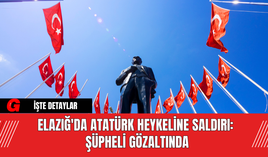 Elazığ'da Atatürk Heykeline Saldırı: Şüpheli Gözaltında