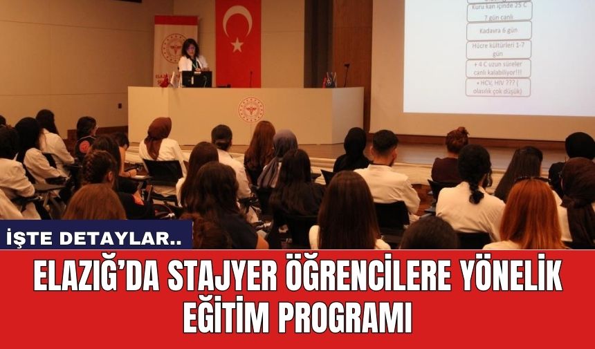 Elazığ’da stajyer öğrencilere yönelik eğitim programı