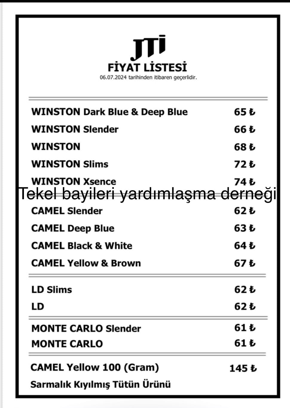 Sigaraya indirim geldi! Winston, Camel, Monte Carlo, LD...