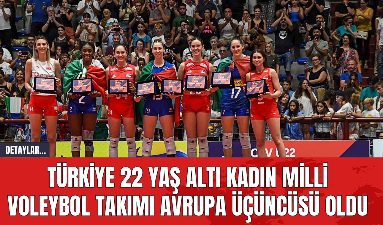 Türkiye 22 Yaş Altı Kadın Milli Voleybol Takımı Avrupa Üçüncüsü Oldu