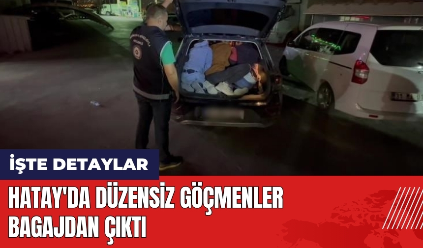 Hatay'da düzensiz göçmenler bagajdan çıktı