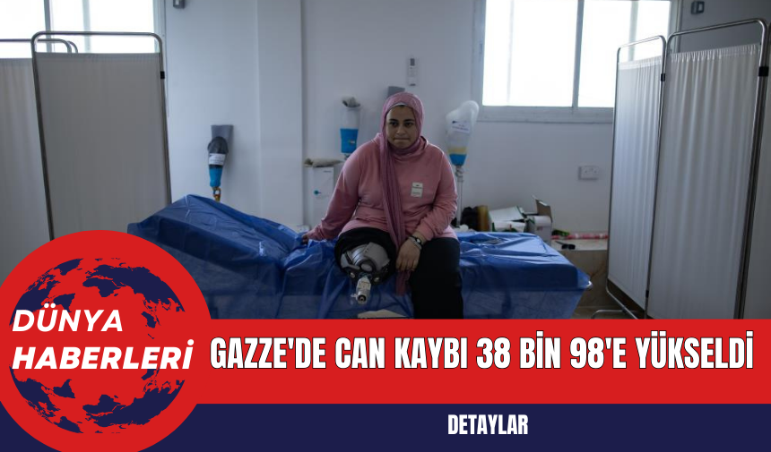 Gazze'de can kaybı 38 bin 98'e yükseldi