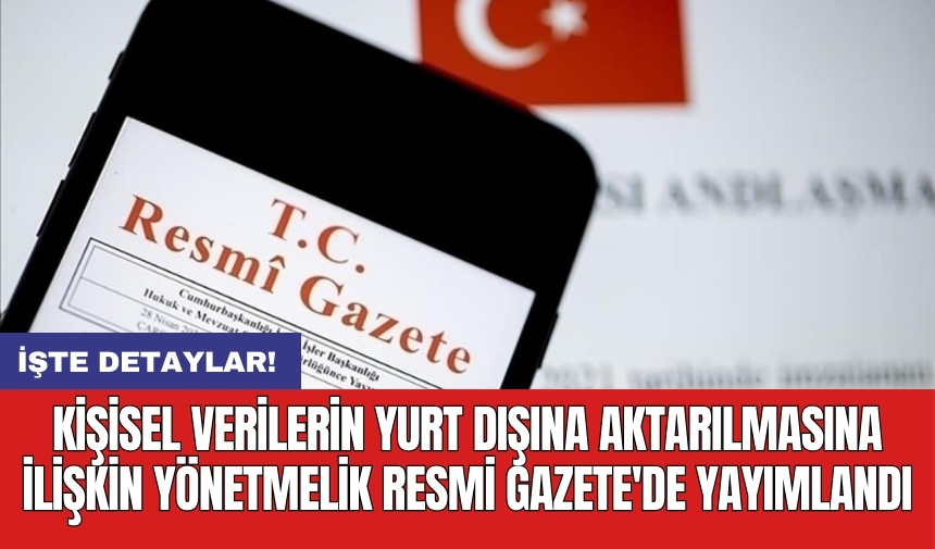 Kişisel Verilerin Yurt Dışına Aktarılmasına İlişkin Yönetmelik Resmi Gazete'de yayımlandı