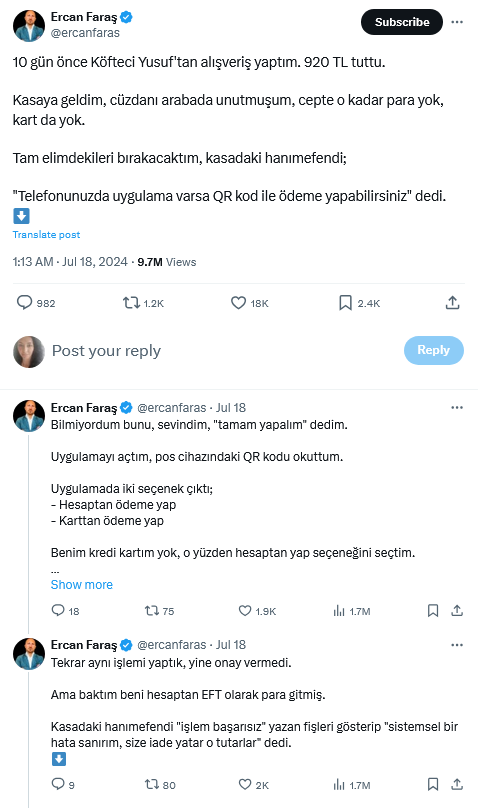 Köfteci Yusuf'ta Qr Kod Ile Ödeme Problemi! Ercan Faraş Yaşadıklarını Anlattı  2