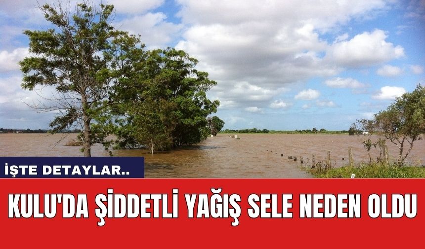 Kulu'da şiddetli yağış sele neden oldu