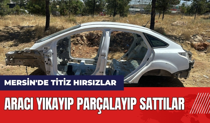 Mersin'de titiz hırsızlar: Aracı yıkayıp parçalayıp sattılar