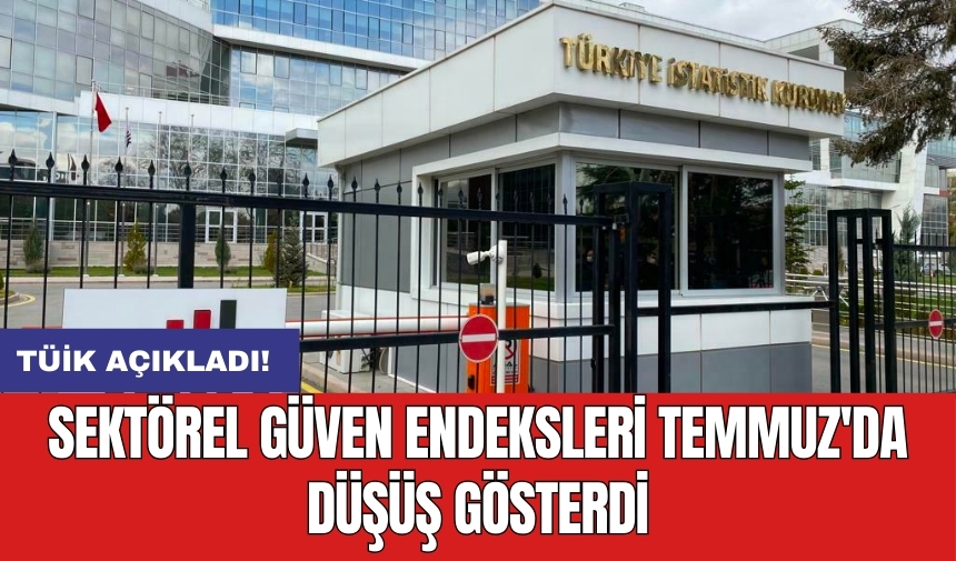 Sektörel Güven Endeksleri Temmuz'da düşüş gösterdi