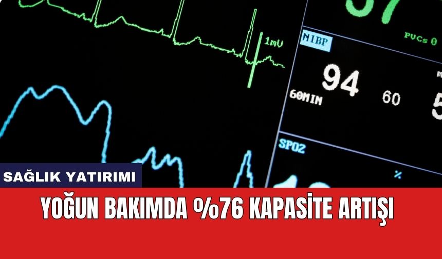 Yoğun bakımda Yüzde 76 Kapasite Artışı