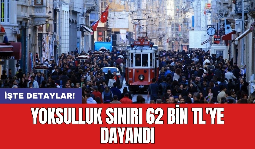 Yoksulluk sınırı 62 bin TL'ye dayandı