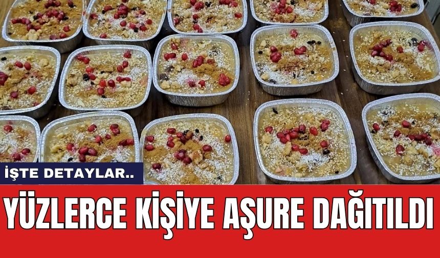 Yüzlerce kişiye aşure dağıtıldı