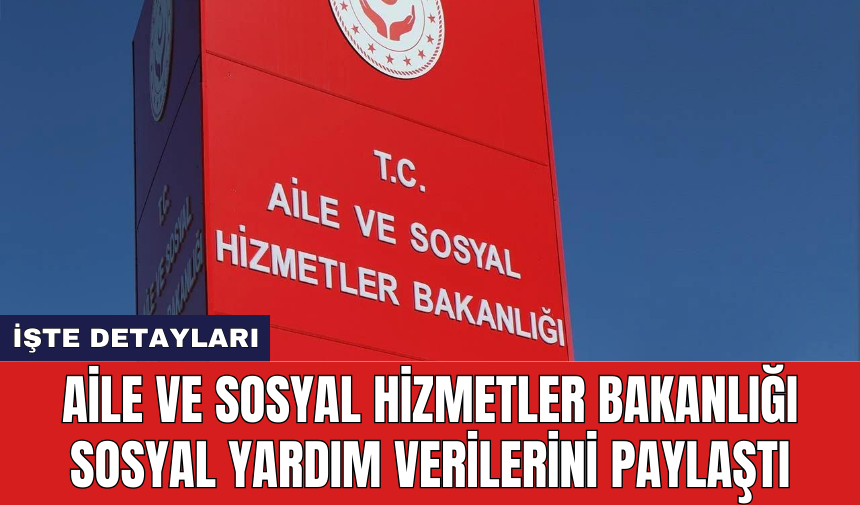 Aile ve Sosyal Hizmetler Bakanlığı sosyal yardım verilerini paylaştı