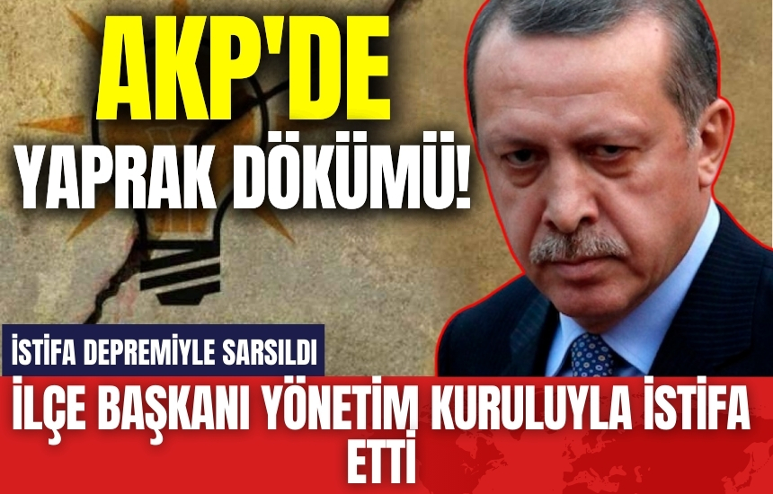 AKP'de yaprak dökümü! İlçe başkanı yönetim kuruluyla istifa etti