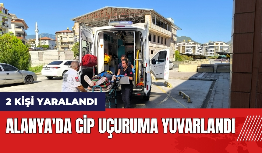 Alanya'da cip uçuruma yuvarlandı