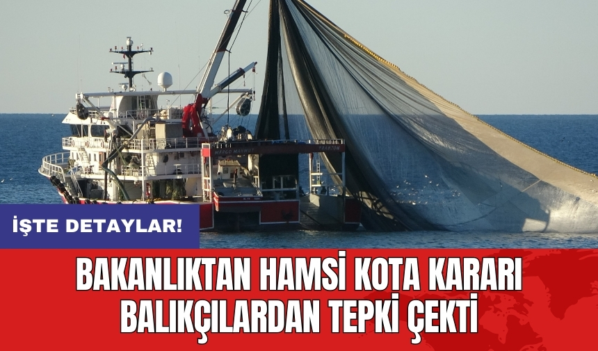 Bakanlıktan hamsi kota kararı balıkçılardan tepki çekti