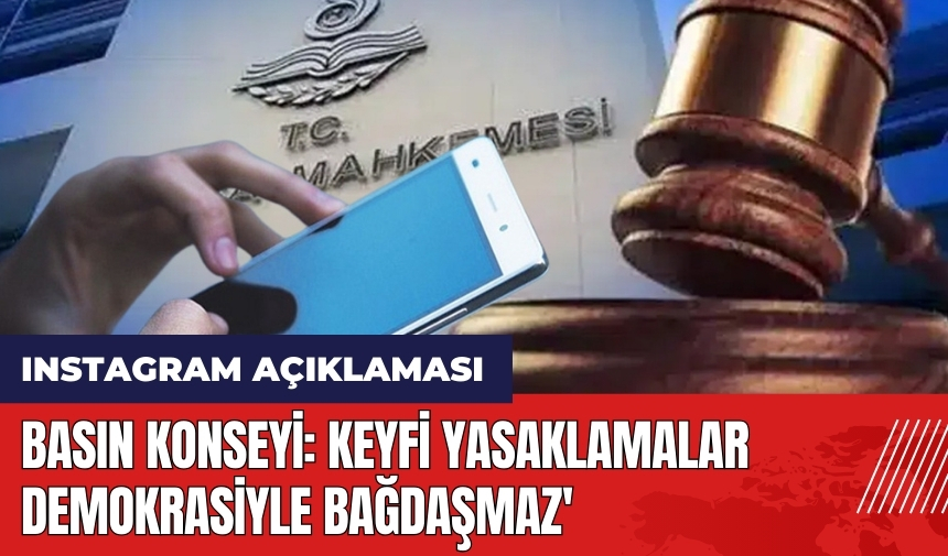 Basın Konseyi'nden Instagram açıklaması: Keyfi yasaklamalar demokrasiyle bağdaşmaz