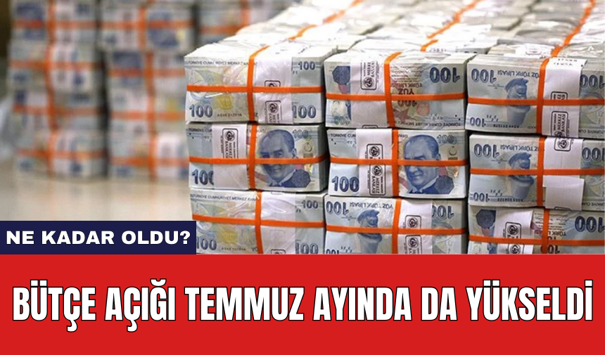 Bütçe açığı temmuz ayında da yükseldi