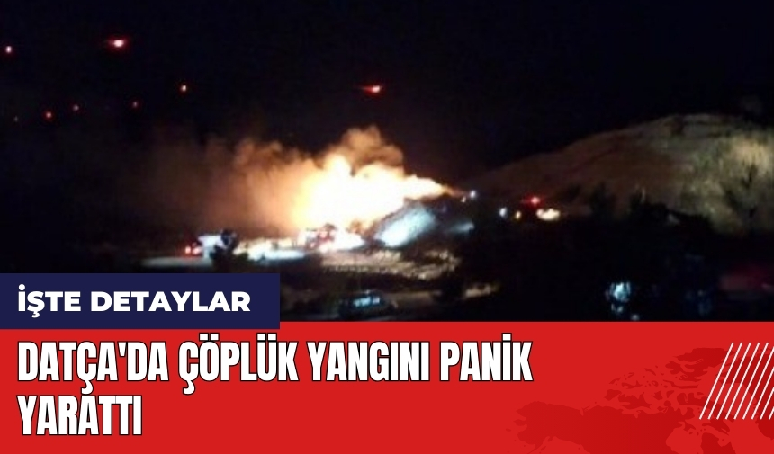 Datça'da çöplük yangını panik yarattı