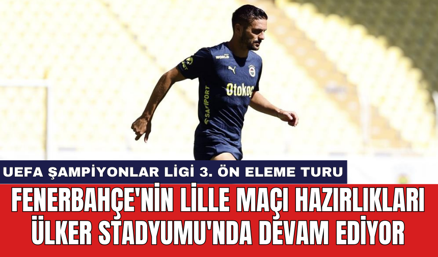 Fenerbahçe'nin Lille maçı hazırlıkları Ülker Stadyumu'nda devam ediyor