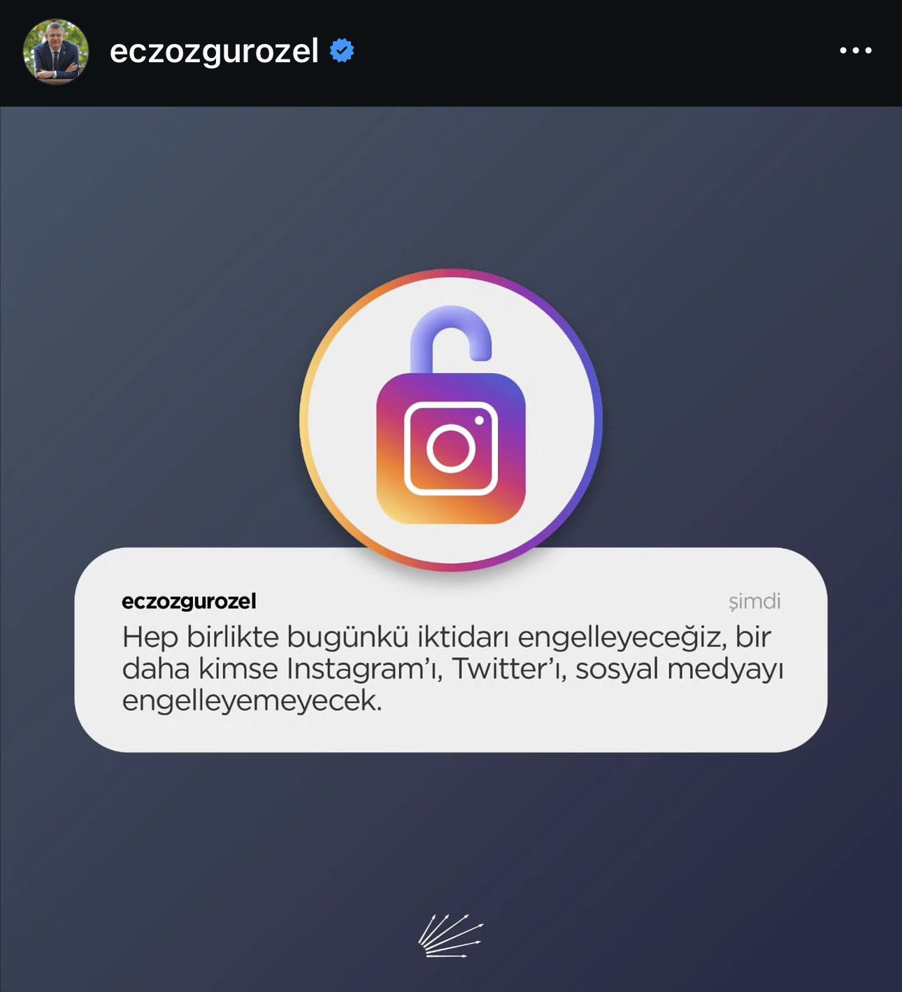 Özgür Özel Instagram erişim engeline tepki gösterdi