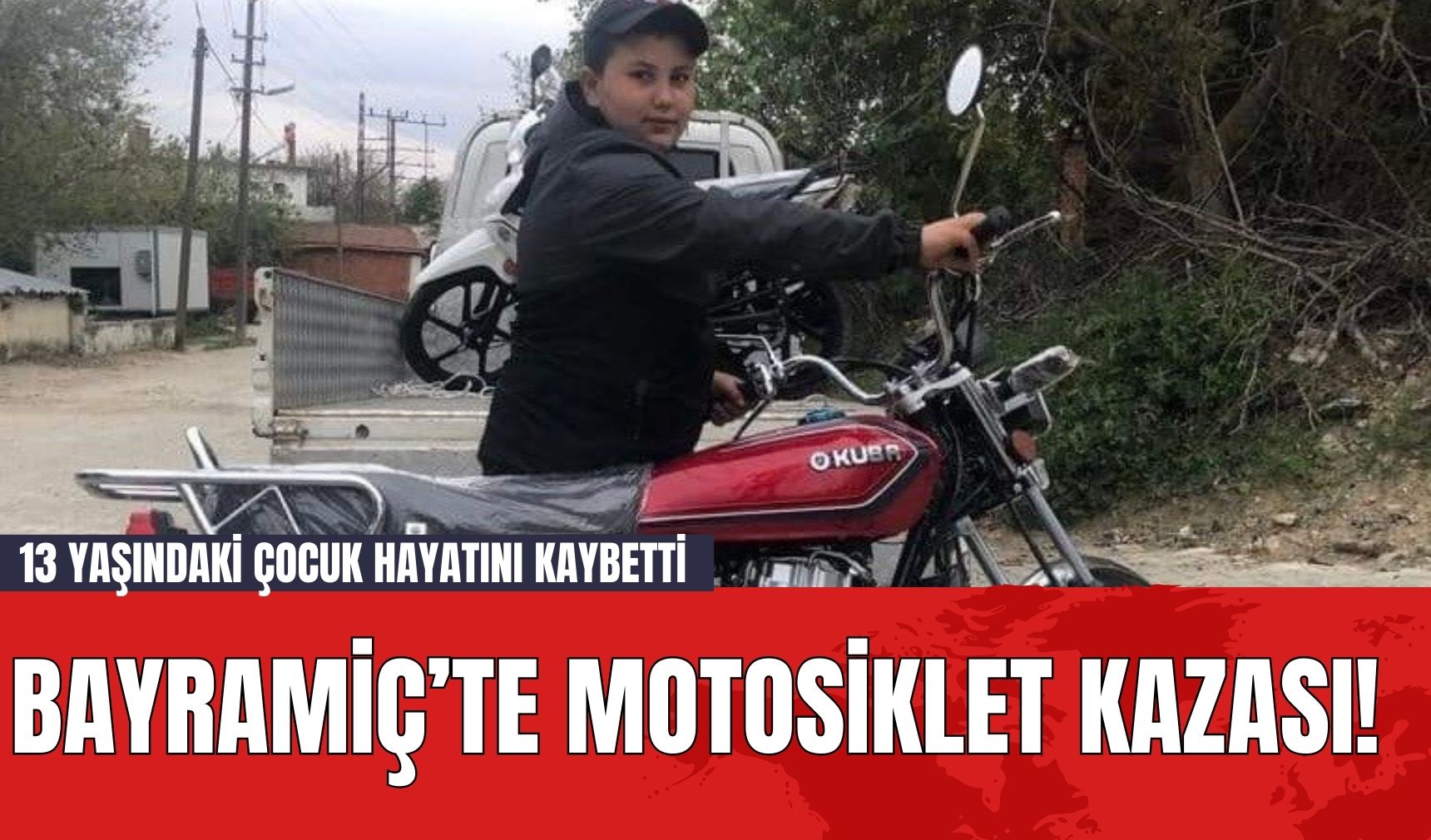 Bayramiç’te motosiklet kazası! 13 yaşındaki çocuk hayatını kaybetti