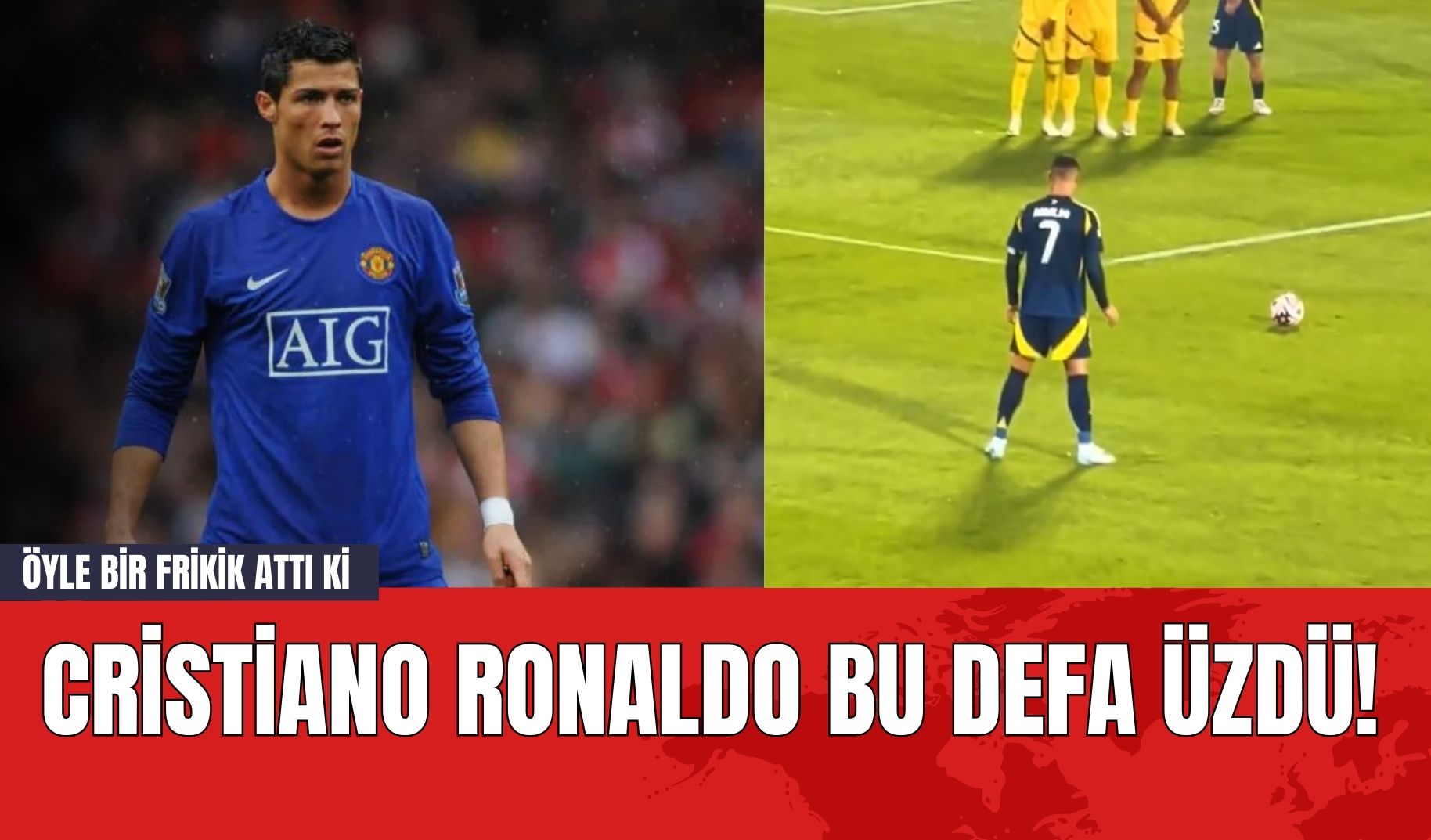 Cristiano Ronaldo Bu Defa Üzdü! Öyle Bir Frikik Attı Ki