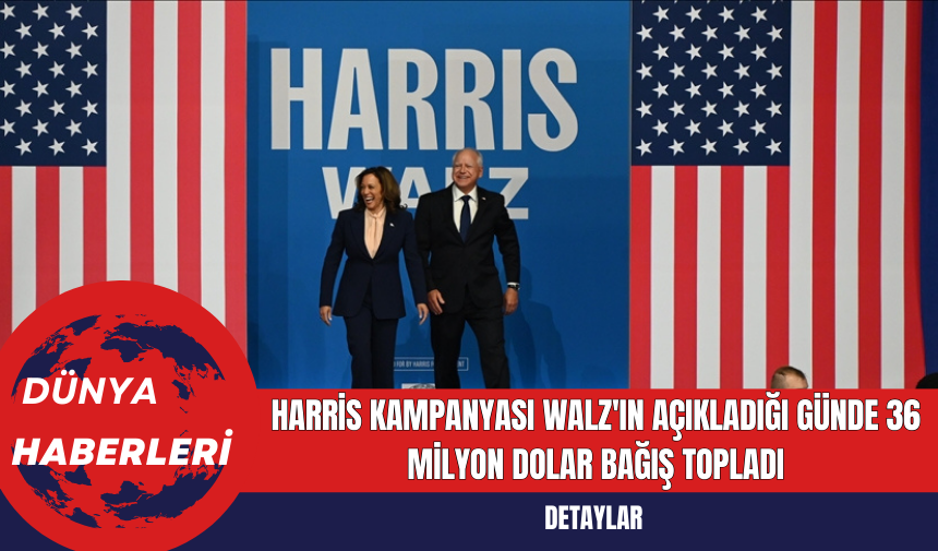 Harris Kampanyası Walz'ın Açıkladığı Günde 36 Milyon Dolar Bağış Topladı