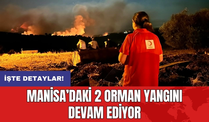 Manisa’daki 2 orman yangını devam ediyor