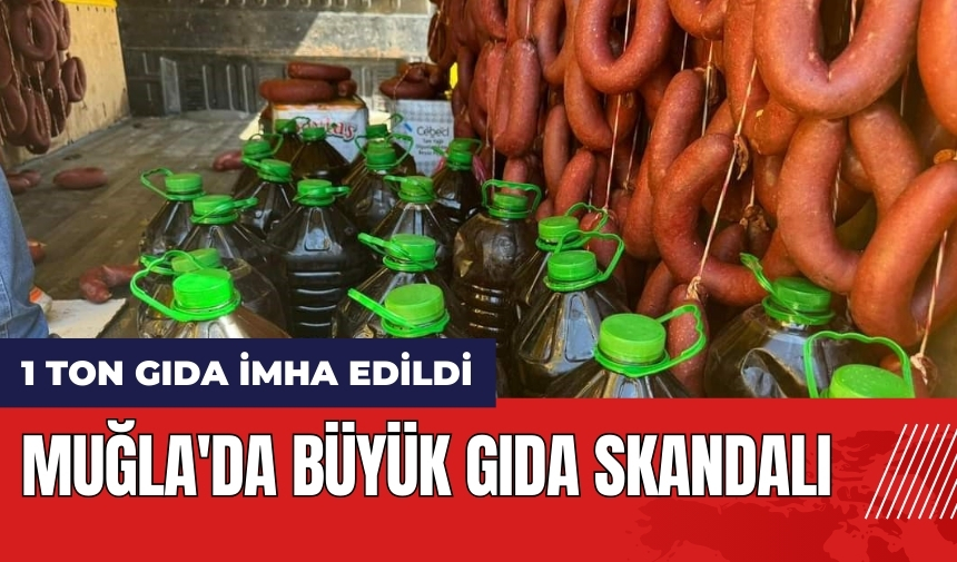 Muğla'da büyük gıda skandalı! 1 ton gıda imha edildi