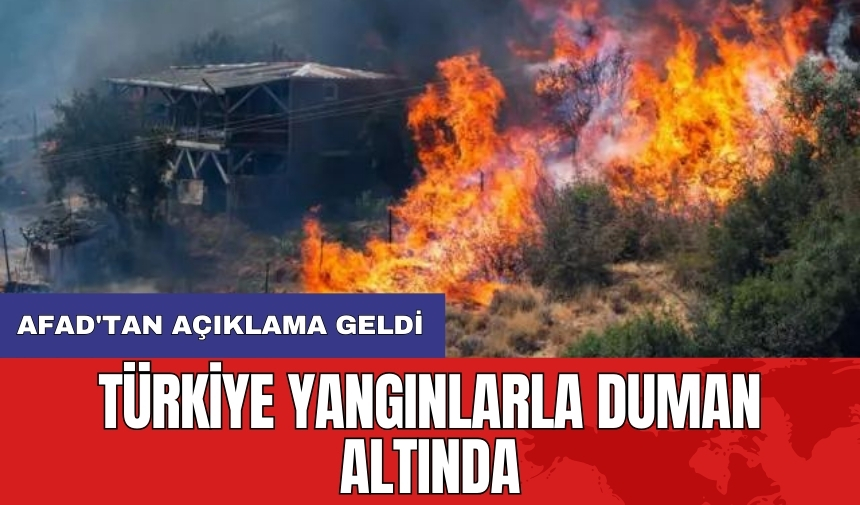 Son Dakika: Türkiye yangınlarla duman altında: AFAD'tan açıklama geldi