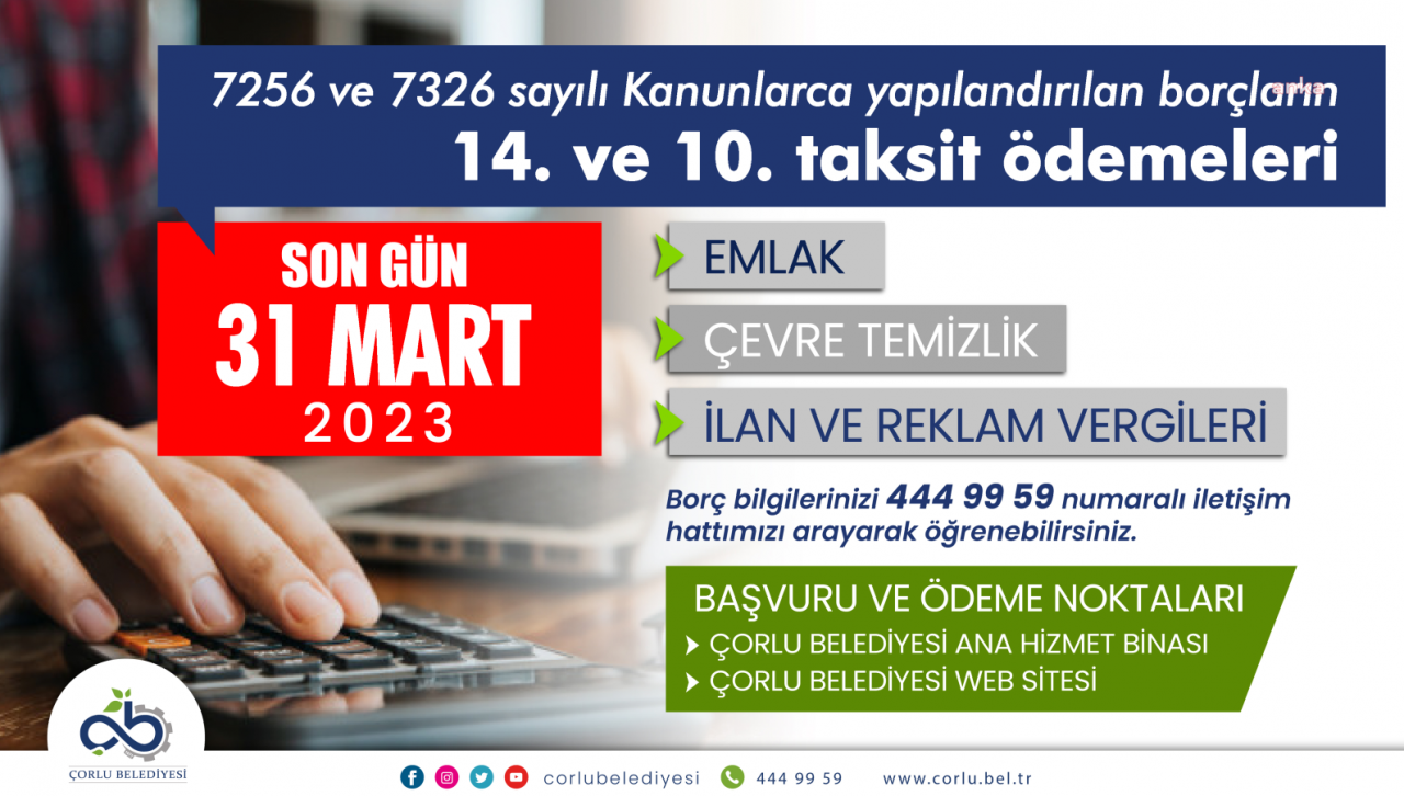 Yapılandırma ödemelerinde son gün 31 Mart