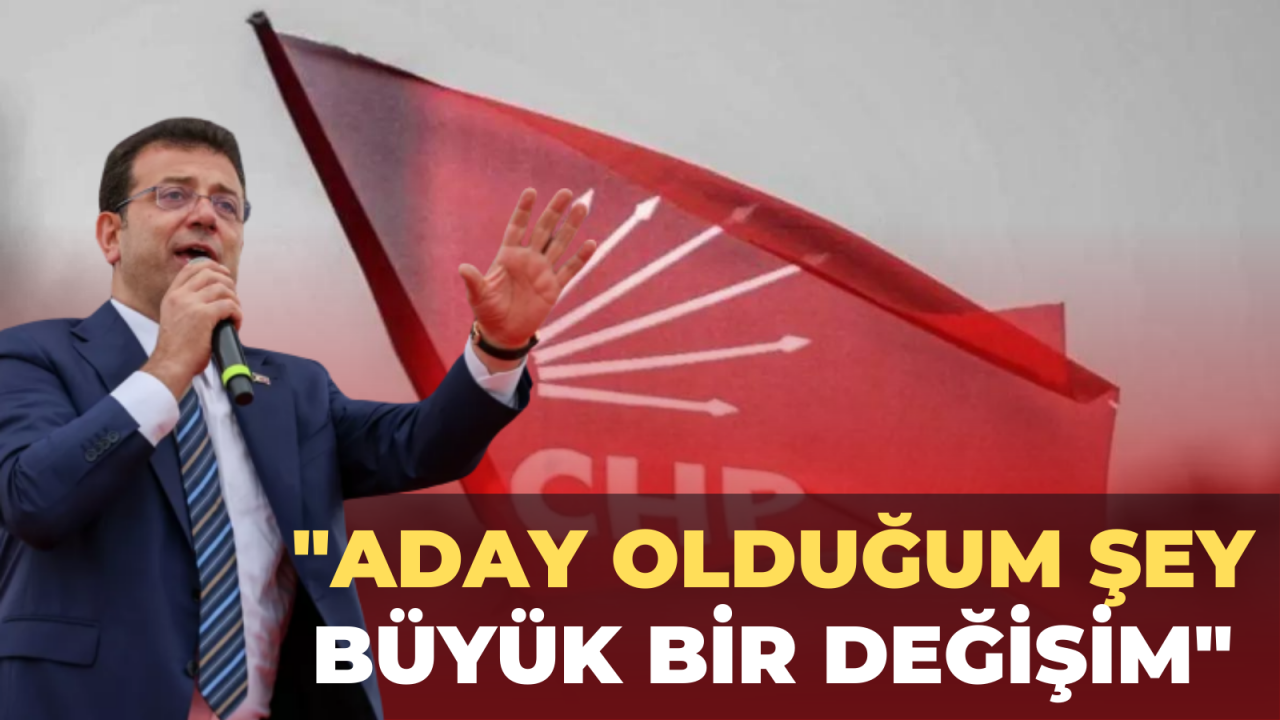 "Benim aday olduğum tek şey büyük bir değişim"