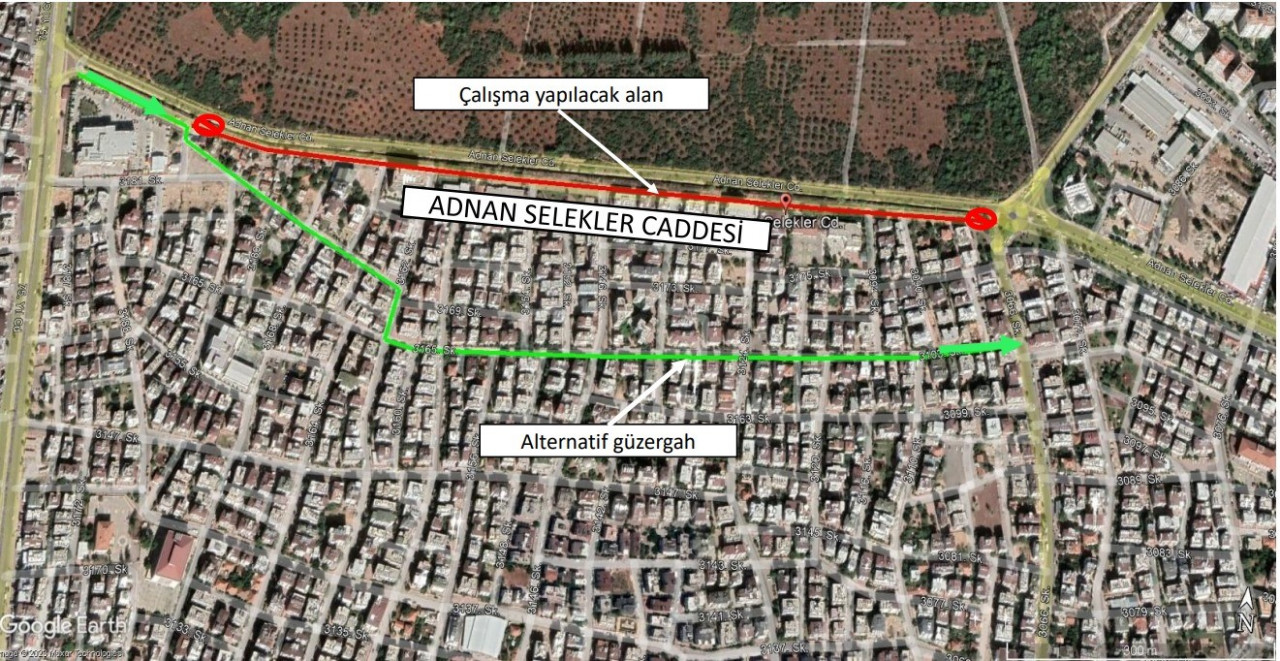 Adnan Selekler Caddesi beş gün trafiğe kapalı olacak