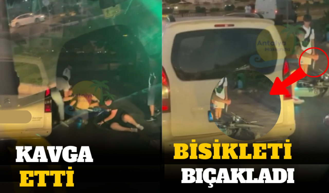 ÇOCUĞUN KULLANDIĞI BİSİKLETİ BIÇAKLADILAR