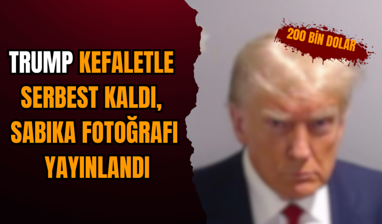 Trump kefaletle serbest kaldı, sabıka fotoğrafı yayınlandı