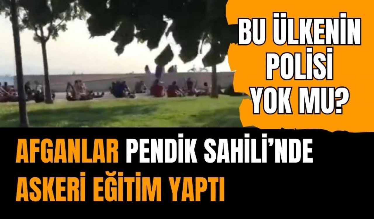 Savaştan kaçan Afganlar sahilde askeri eğitim yaptı