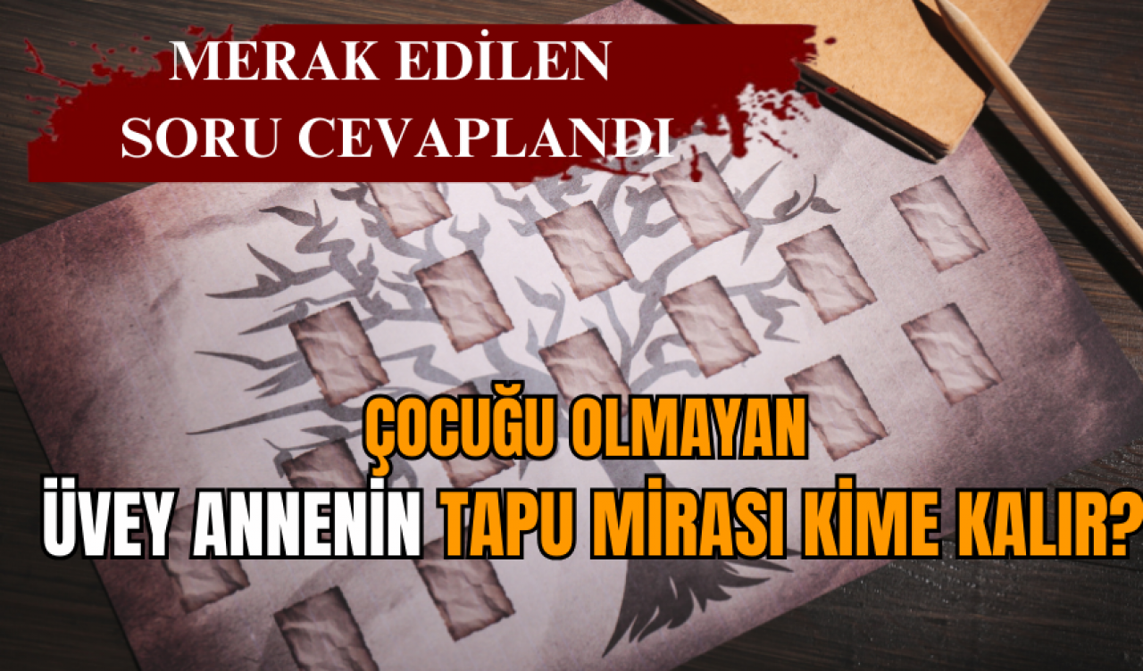 Çocuğu olmayan üvey annenin tapu mirası kime kalır?