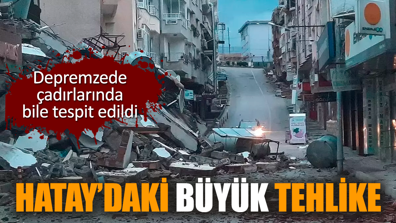 Hatay’daki büyük tehlike: Deprem çadırlarında tespit edildi