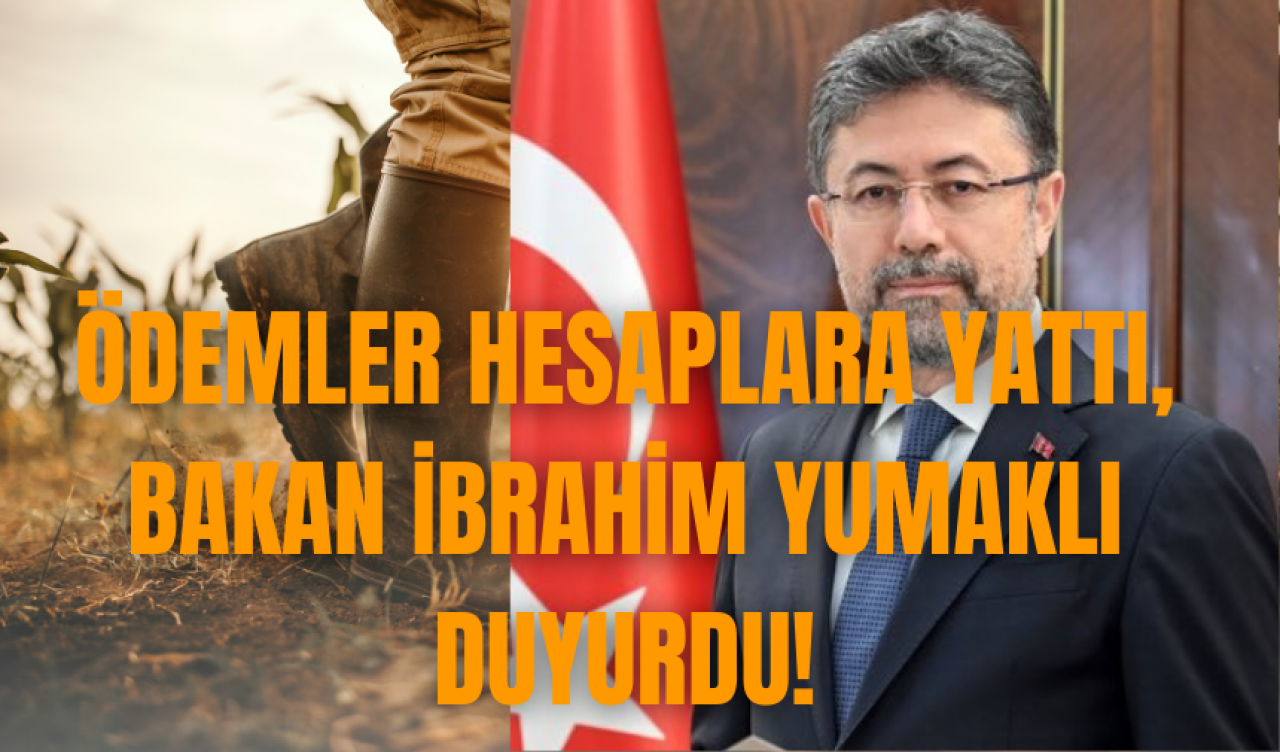 Ödemler hesaplara yattı, Bakan İbrahim Yumaklı duyurdu!