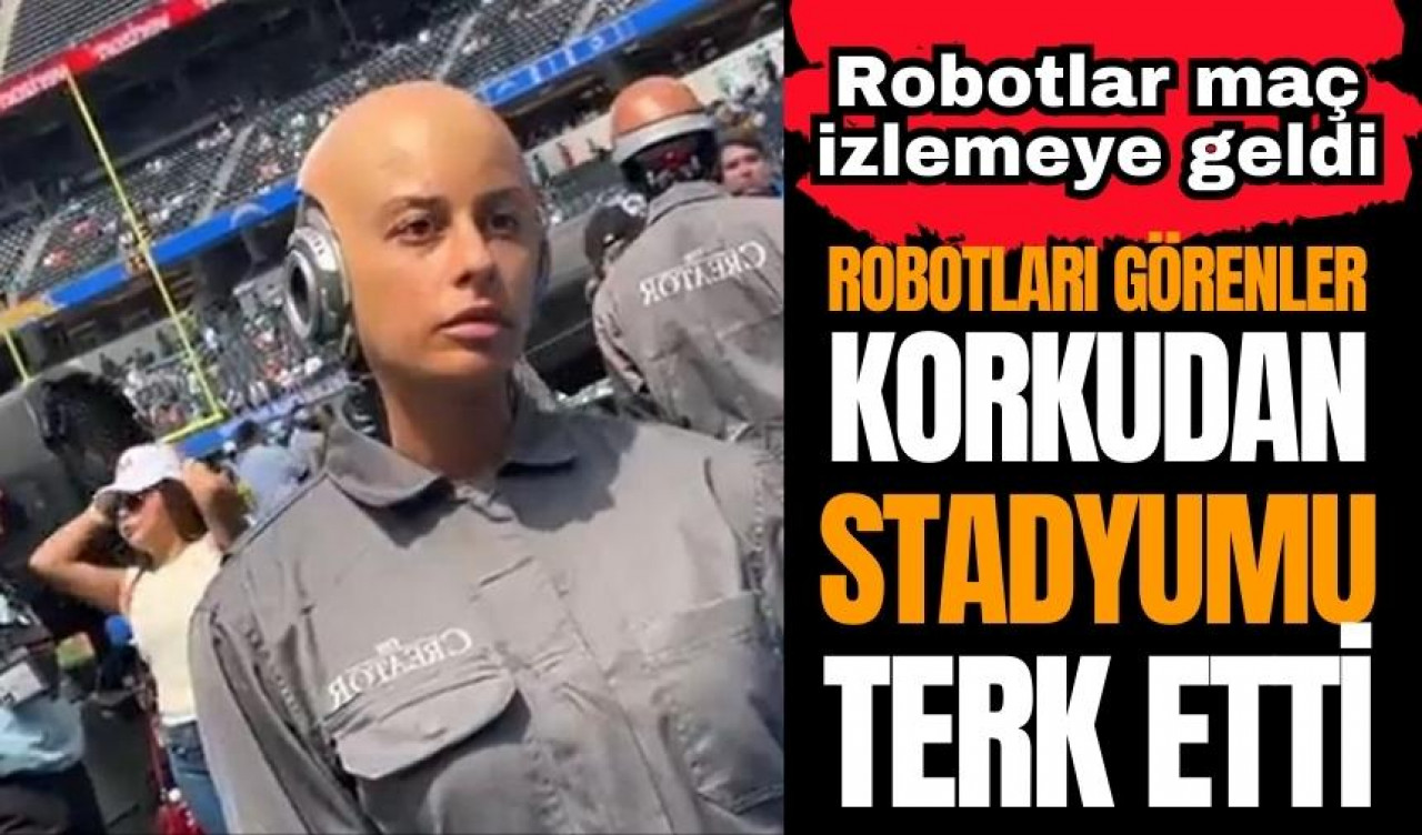 Robotları görenler korkudan stadyumu terk etti